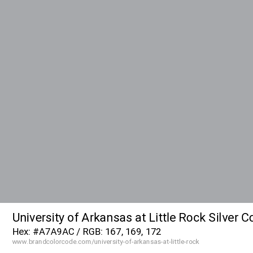 University of Arkansas at Little Rock's Silver color solid image preview
