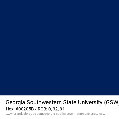 Georgia Southwestern State University (GSW)'s Blue color solid image preview
