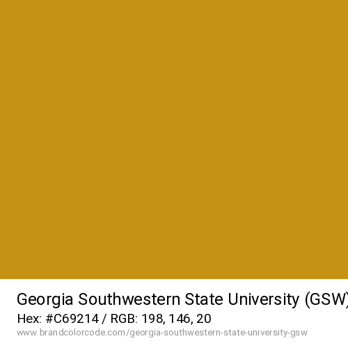 Georgia Southwestern State University (GSW)'s Gold color solid image preview