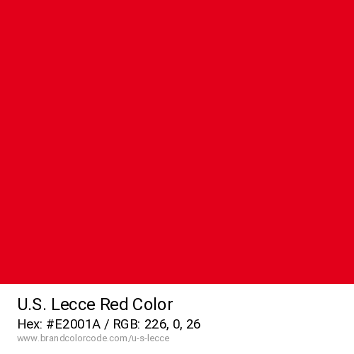 U.S. Lecce's Red color solid image preview