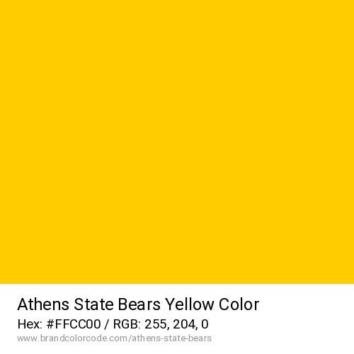 Athens State Bears's Yellow color solid image preview