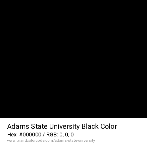 Adams State University's Black color solid image preview