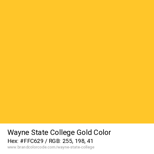 Wayne State College's Gold color solid image preview