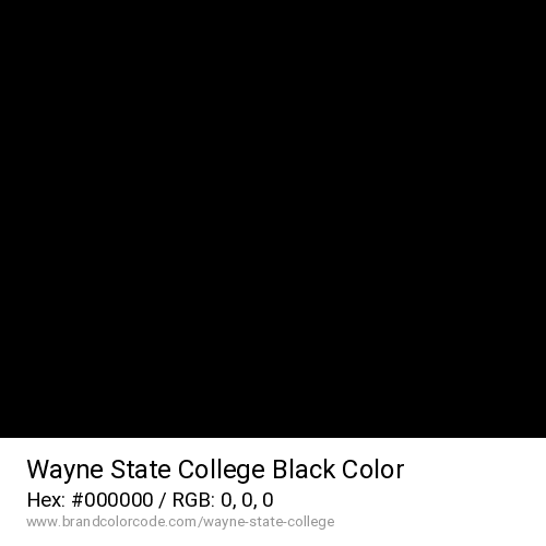 Wayne State College's Black color solid image preview