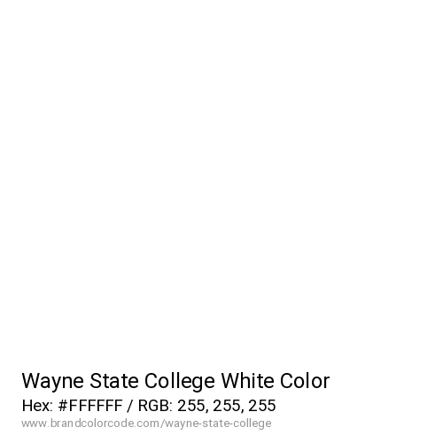 Wayne State College's White color solid image preview
