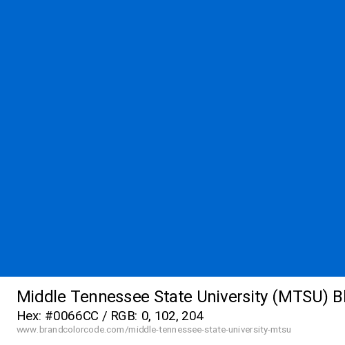Middle Tennessee State University (MTSU)'s Blue color solid image preview