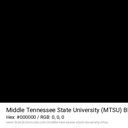 Middle Tennessee State University (MTSU)'s Black color solid image preview