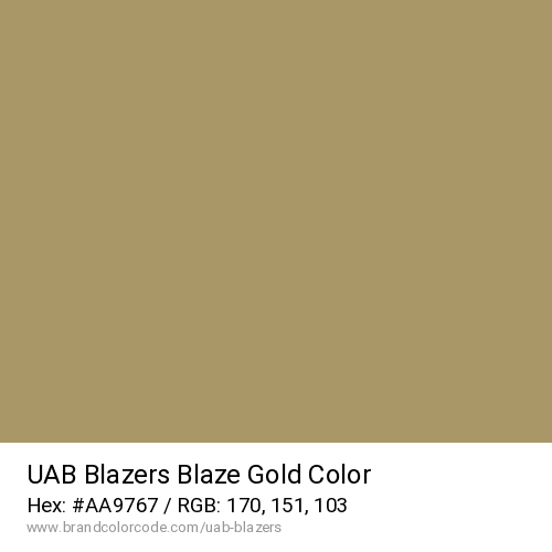 UAB Blazers's Blaze Gold color solid image preview