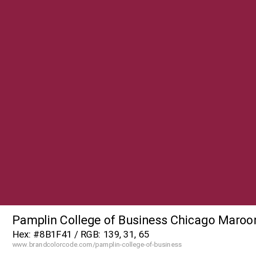 Pamplin College of Business's Chicago Maroon color solid image preview