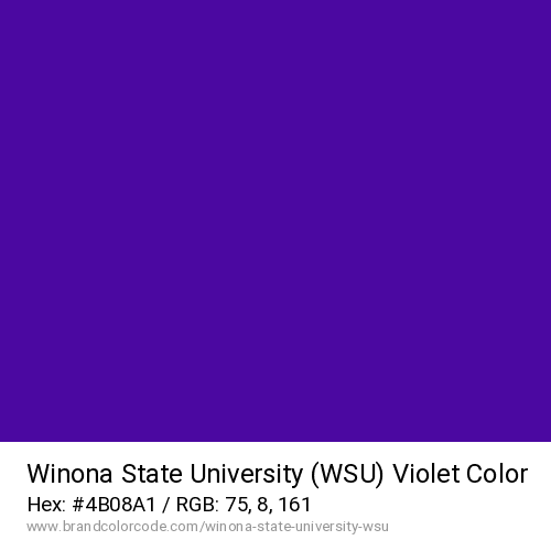 Winona State University (WSU)'s Violet color solid image preview