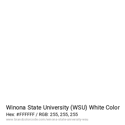 Winona State University (WSU)'s White color solid image preview
