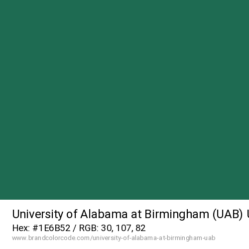 University of Alabama at Birmingham (UAB)'s UAB Green color solid image preview