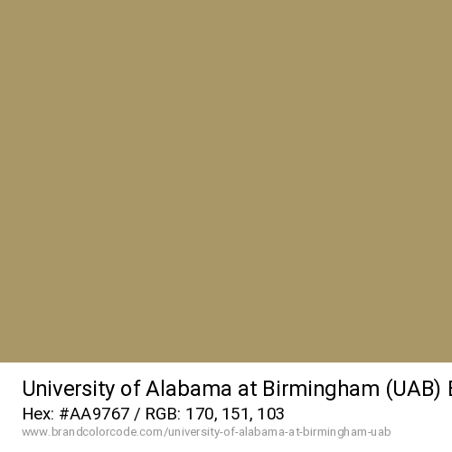 University of Alabama at Birmingham (UAB)'s Blaze Gold color solid image preview