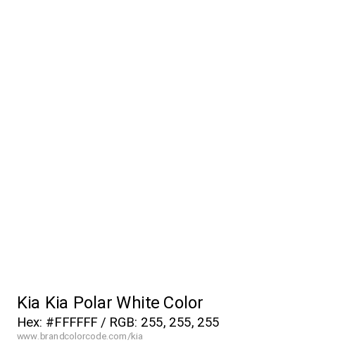 Kia's Kia Polar White color solid image preview
