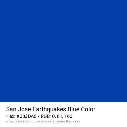 San Jose Earthquakes's Blue color solid image preview