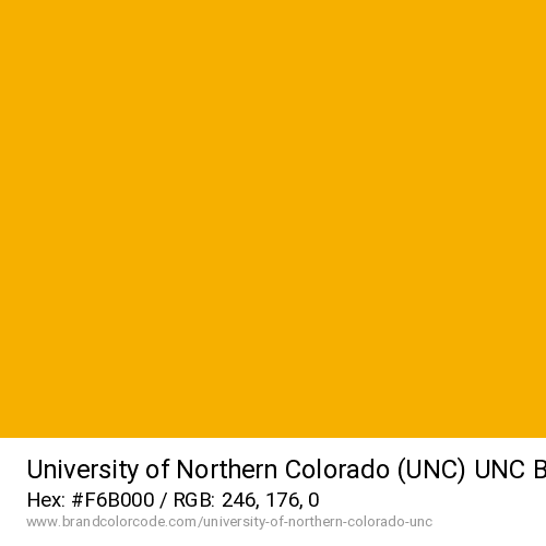 University of Northern Colorado (UNC)'s UNC Bears Gold color solid image preview