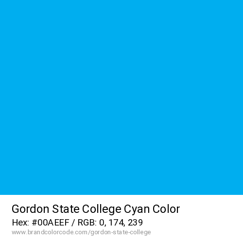 Gordon State College's Cyan color solid image preview