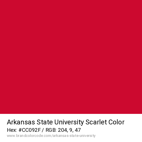 Arkansas State University's Scarlet color solid image preview