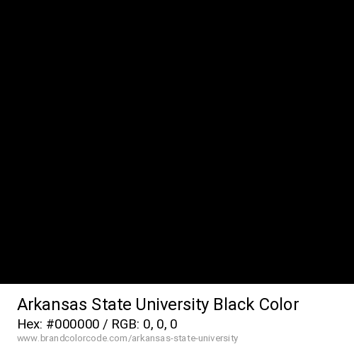 Arkansas State University's Black color solid image preview