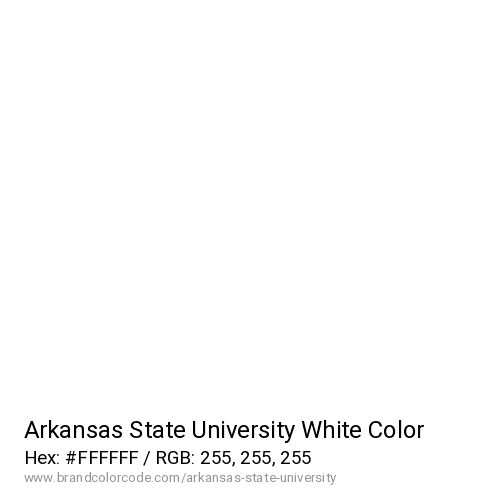 Arkansas State University's White color solid image preview