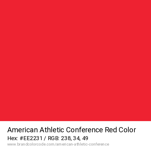 American Athletic Conference's Red color solid image preview