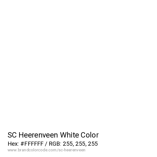 SC Heerenveen's White color solid image preview
