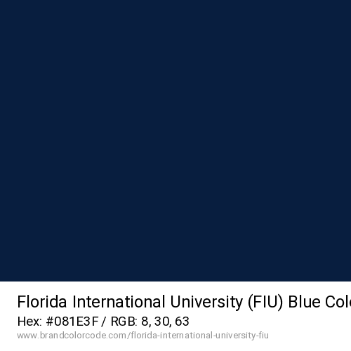 Florida International University (FIU)'s Blue color solid image preview