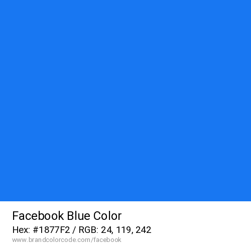 Facebook's Blue color solid image preview
