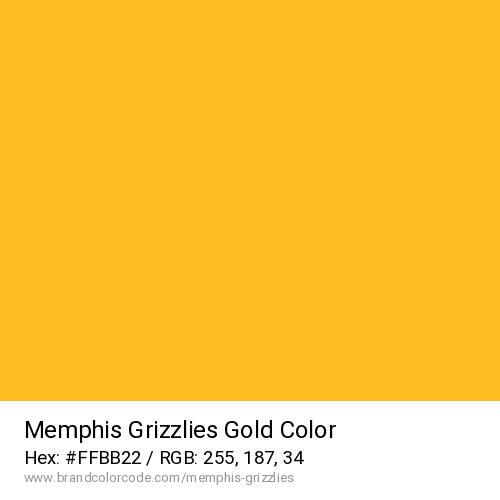 Memphis Grizzlies's Gold color solid image preview