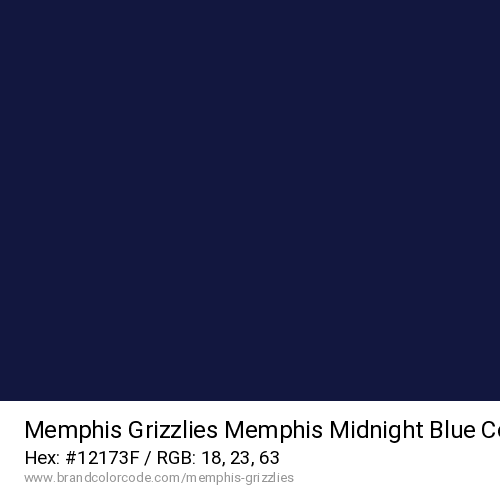 Memphis Grizzlies's Memphis Midnight Blue color solid image preview