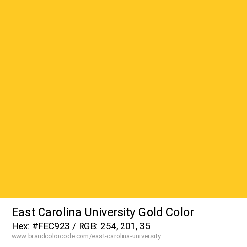 East Carolina University's Gold color solid image preview