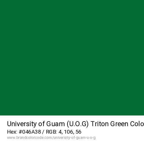 University of Guam (U.O.G)'s Triton Green color solid image preview