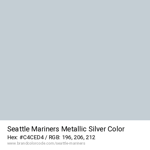 Seattle Mariners's Metallic Silver color solid image preview