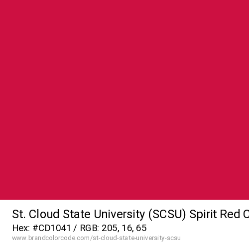 St. Cloud State University (SCSU)'s Spirit Red color solid image preview