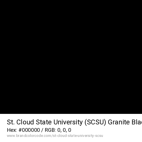 St. Cloud State University (SCSU)'s Granite Black color solid image preview