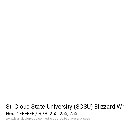 St. Cloud State University (SCSU)'s Blizzard White color solid image preview