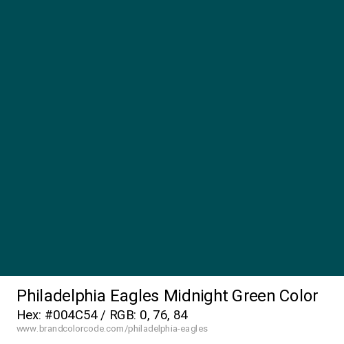 Philadelphia Eagles's Midnight Green color solid image preview