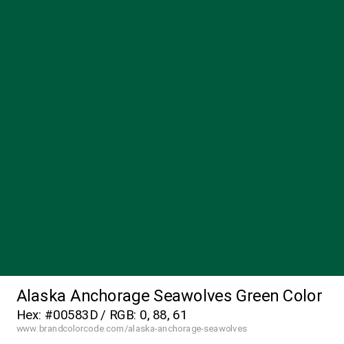 Alaska Anchorage Seawolves's Green color solid image preview