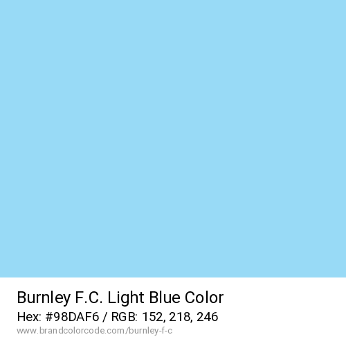 Burnley F.C.'s Light Blue color solid image preview