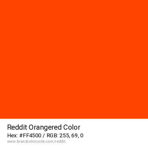 Reddit's Orangered color solid image preview
