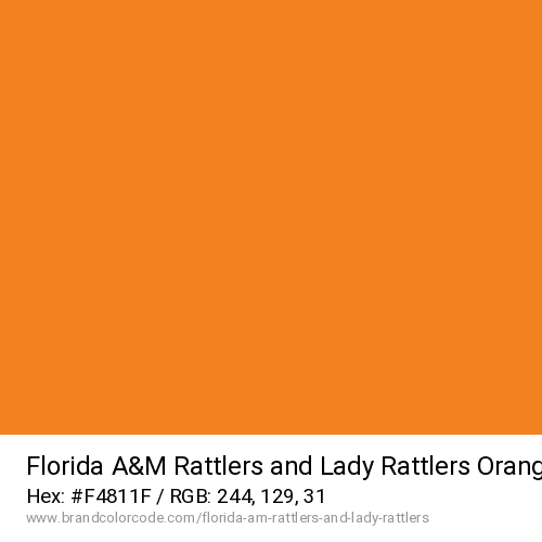 Florida A&M Rattlers and Lady Rattlers's Orange color solid image preview