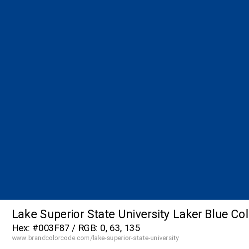 Lake Superior State University's Laker Blue color solid image preview