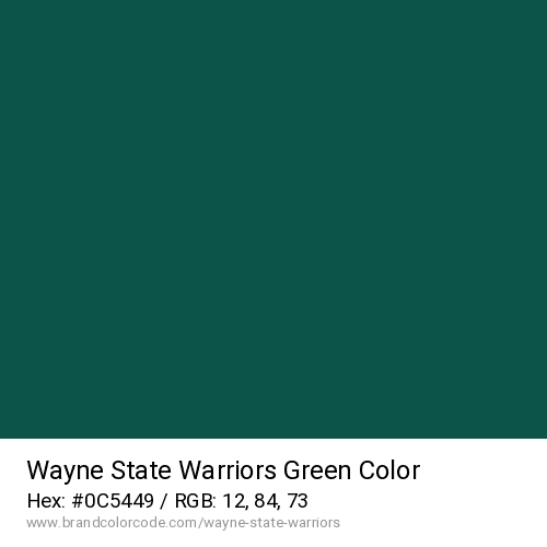 Wayne State Warriors's Green color solid image preview