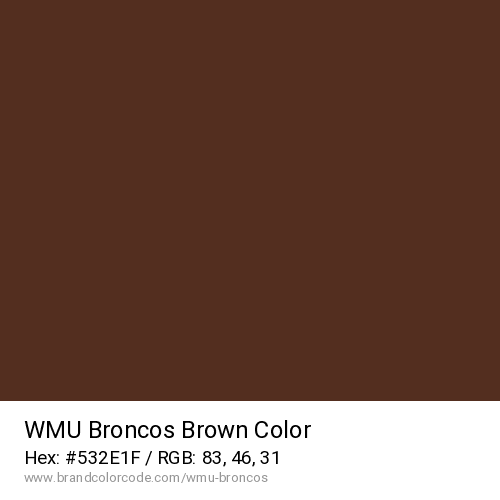 WMU Broncos's Brown color solid image preview
