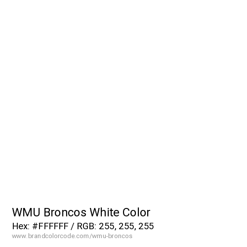WMU Broncos's White color solid image preview