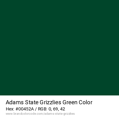 Adams State Grizzlies's Green color solid image preview