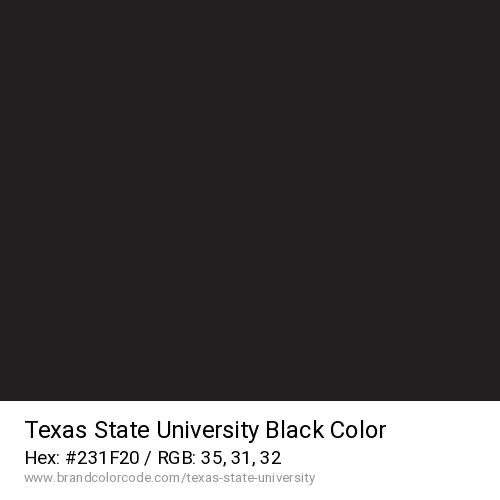 Texas State University's Black color solid image preview