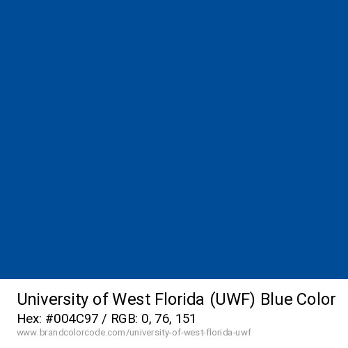 University of West Florida (UWF)'s Blue color solid image preview