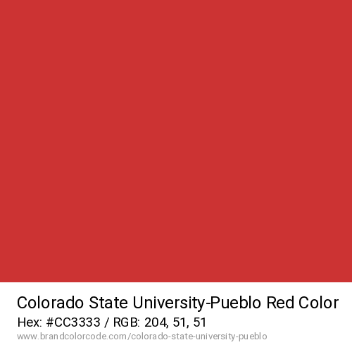 Colorado State University-Pueblo's Red color solid image preview