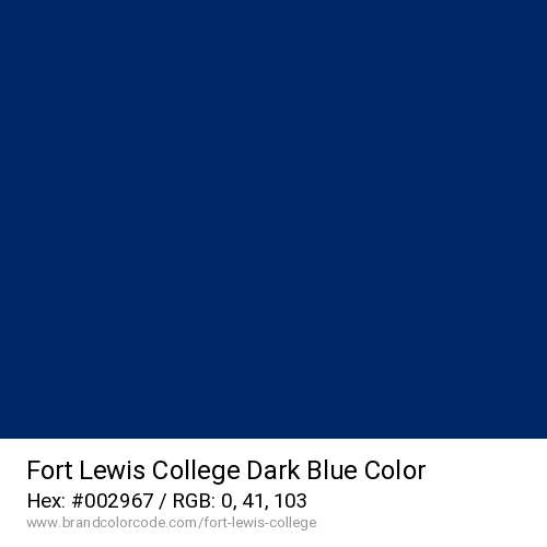 Fort Lewis College's Dark Blue color solid image preview